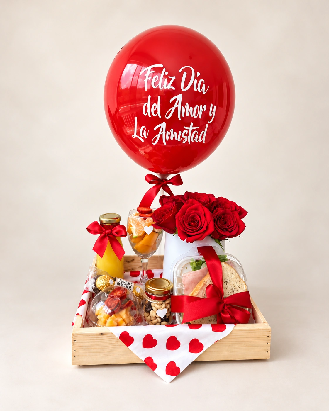 Desayuno Amor y Rosas Rojas